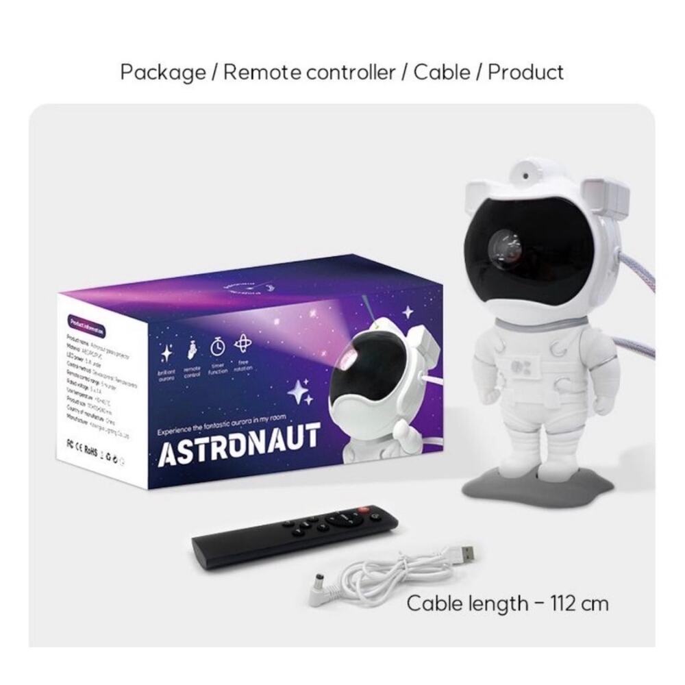 The Astronaut Nebula Projector with Remote , white New in box